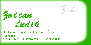 zoltan ludik business card